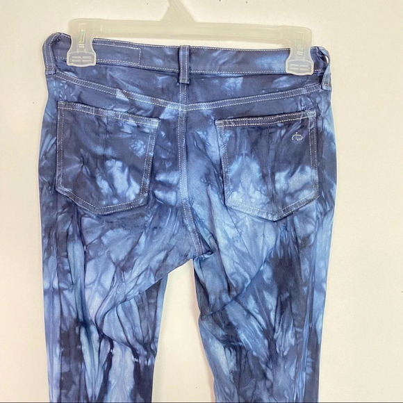 Rag & Bone Jeans Womens Size 2 XS Waist 26 Blue Tie Dyed Leggings Reworked Denim - Picture 5 of 15